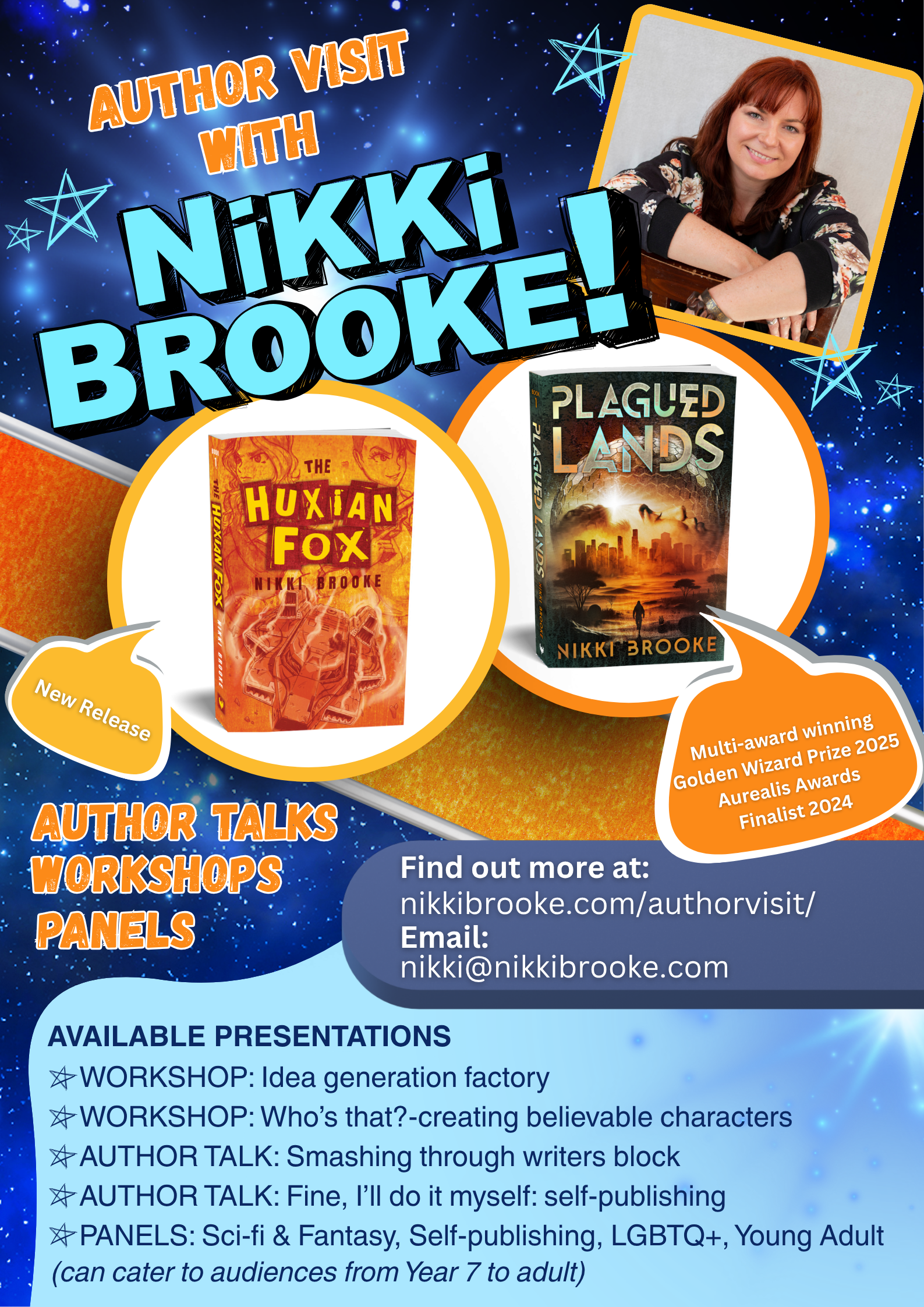 Author visit flyer