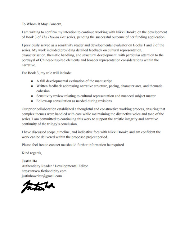 Letter of Intent - Justin Ho