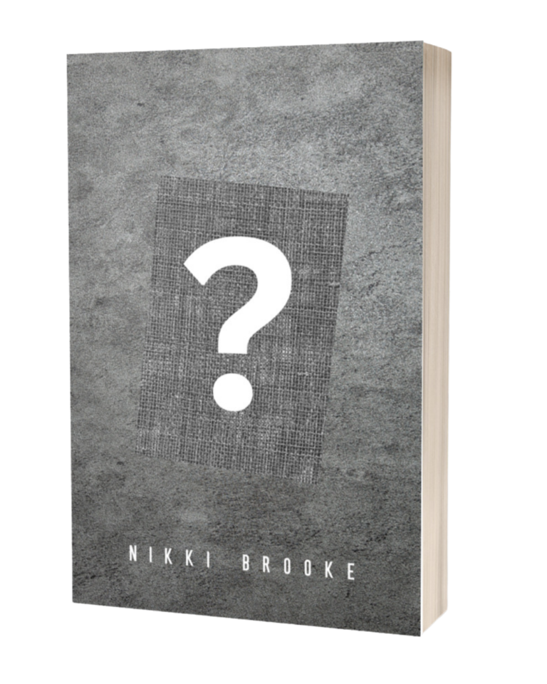 blank book with question mark